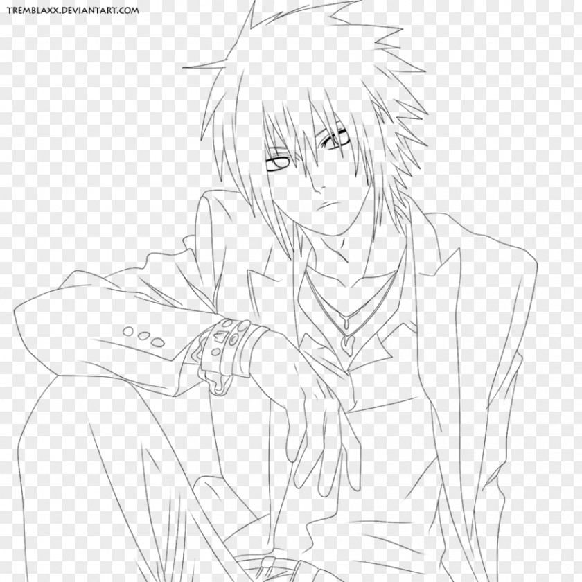 Drawing Sasuke Uchiha Line Art DeviantArt Sketch PNG