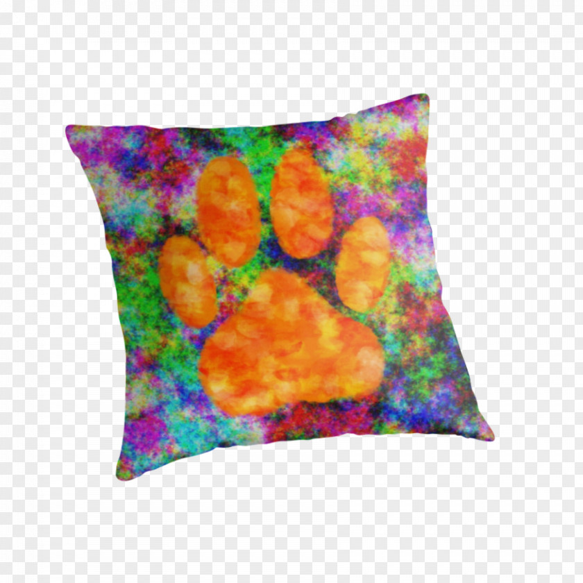 Pillow Throw Pillows Cushion Watercolor Painting Bordskåner PNG