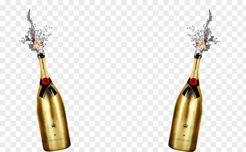 Champagne Red Wine Beer Bottle PNG