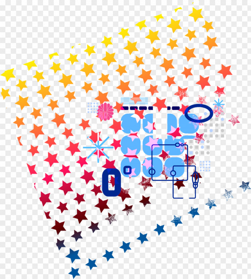 Cool Stars Decorated Pattern Cartoon Clip Art PNG