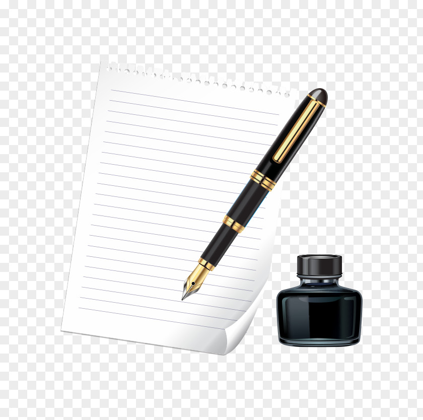 Students Writing Pen Vector Material Fountain Paper Icon PNG