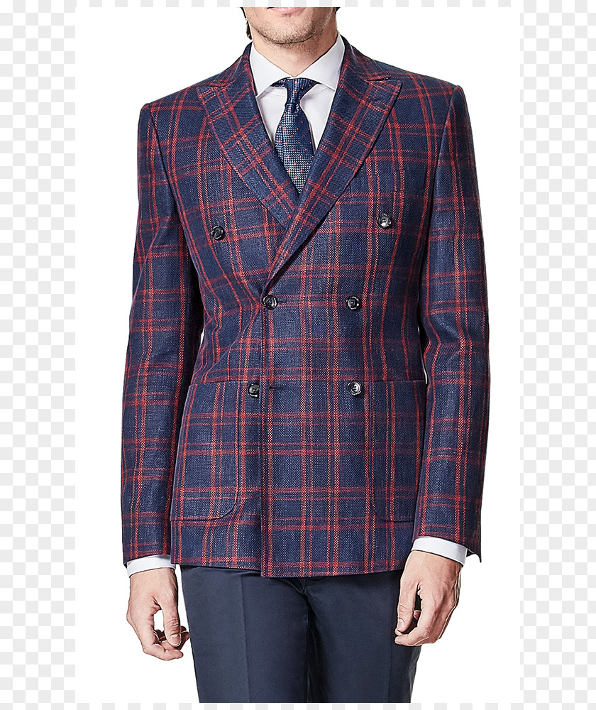 Suit Ralph Lauren Corporation Navy Blue Double-breasted Glen Plaid PNG