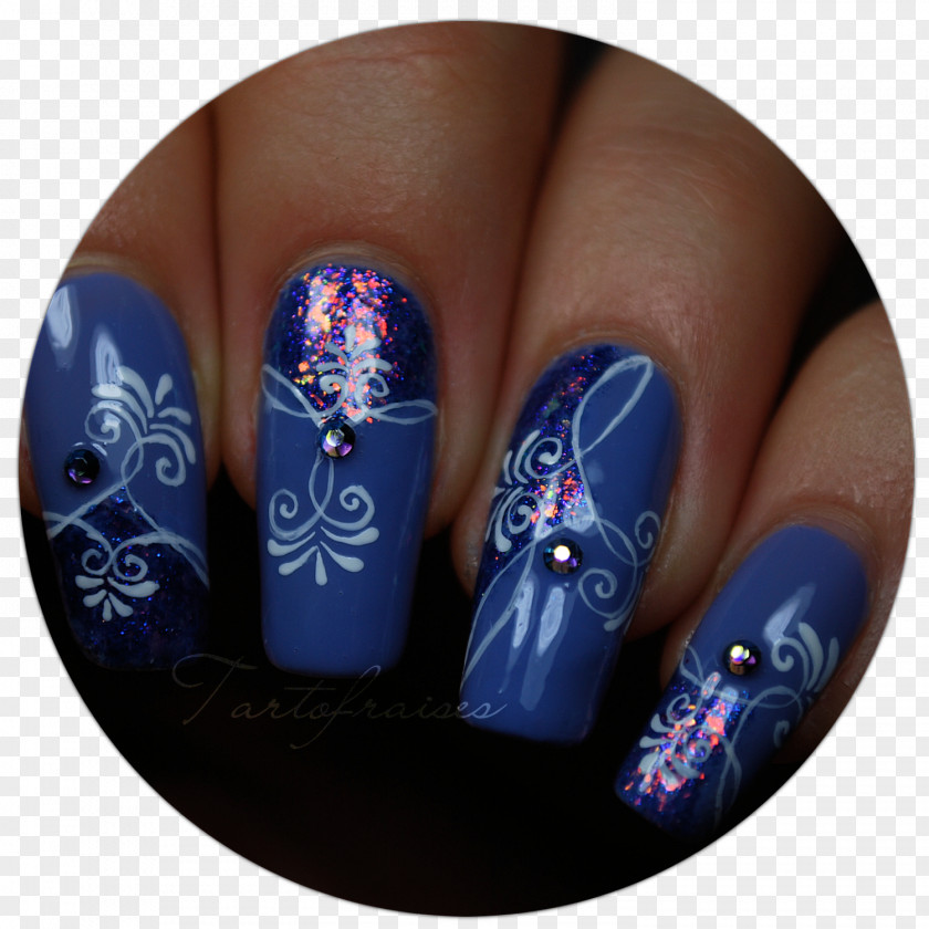 Nail Manicure Cobalt Blue PNG