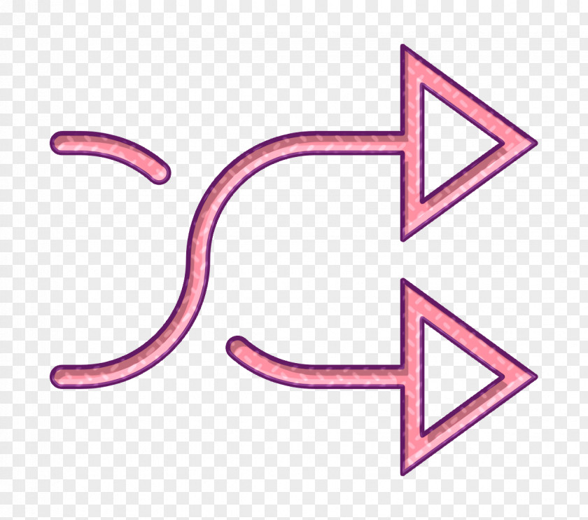 Symbol Pink Random Icon Shuffle Essential Set PNG