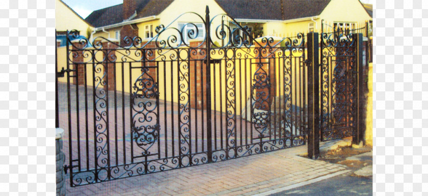 Wrought Iron Gate Fence PNG