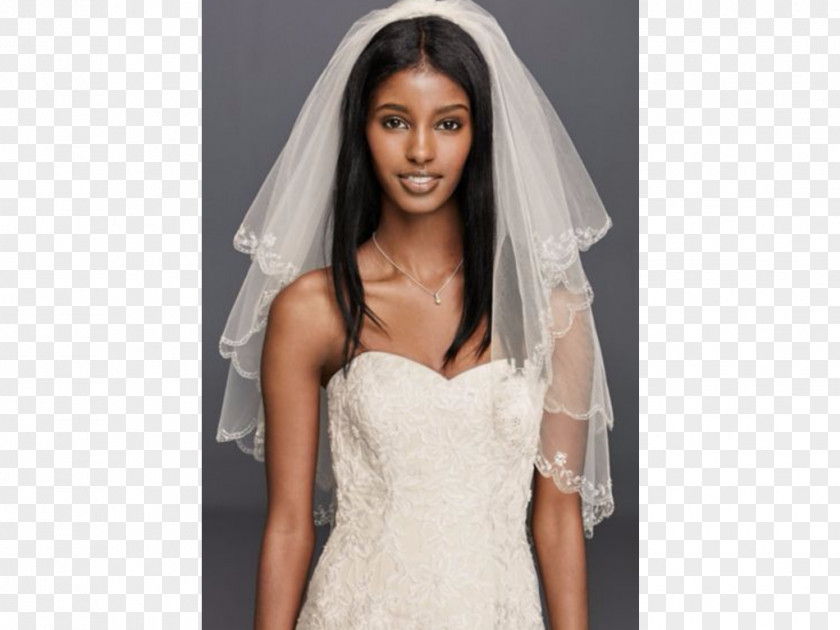 Bride Wedding Dress Bridal Veil Ivory David's PNG