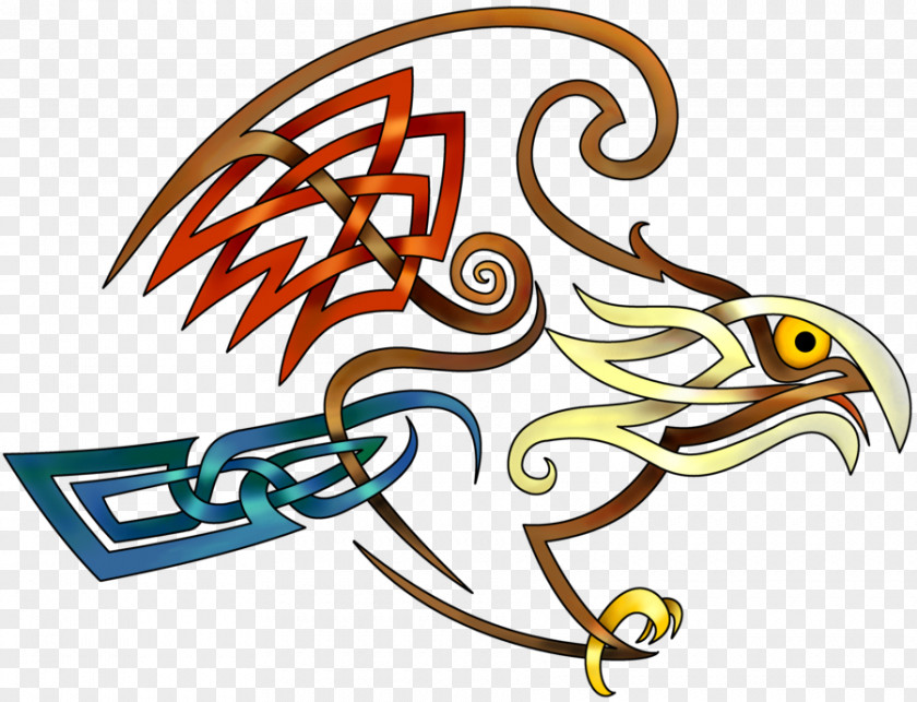 Celtic Bird Knot Celts Hawk Art PNG
