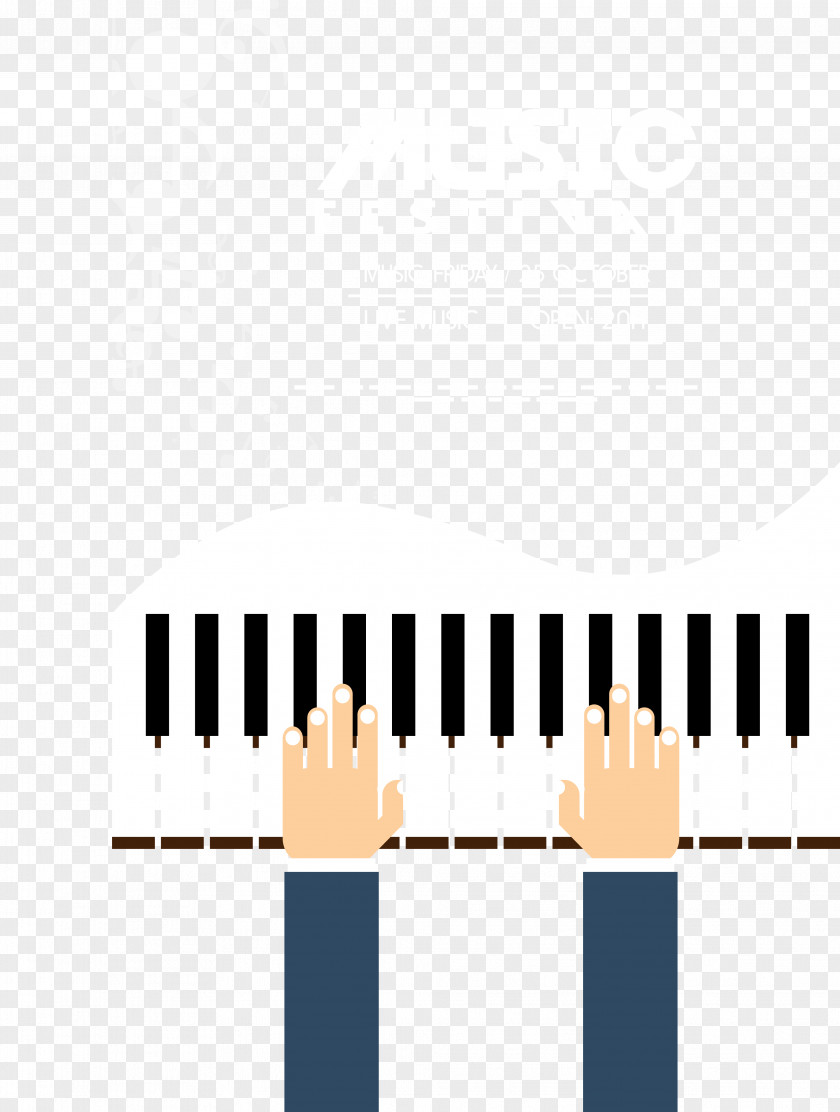 Creative Playing Piano Designer PNG