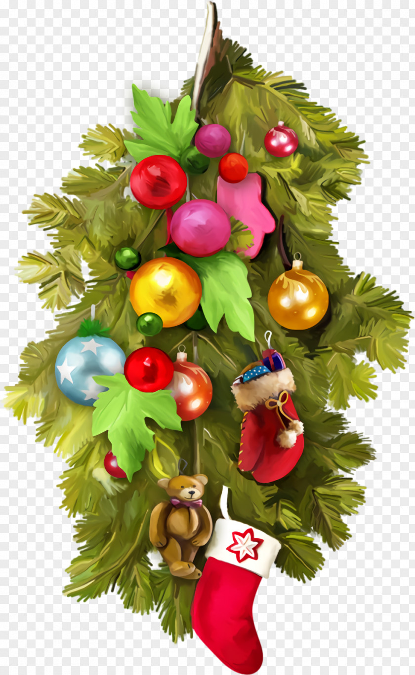 Flower Holly Christmas Ornaments Decoration PNG