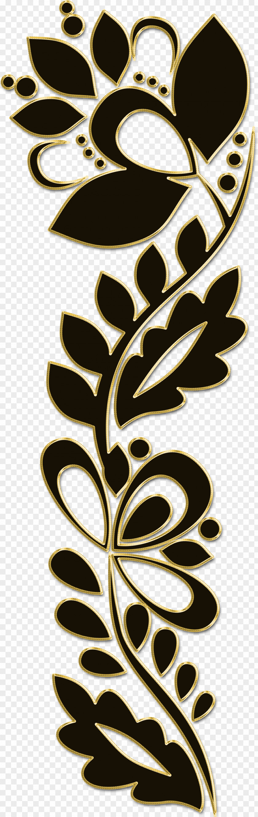 Gold Flowers Ornament Tattoo Visual Arts Stencil PNG