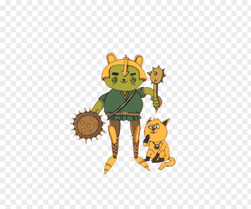 Simple Yellow Cat Fighters Illustrations Illustration PNG
