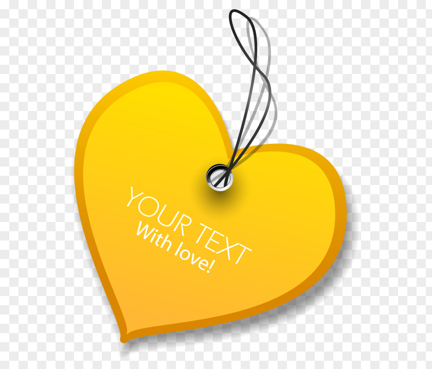 Heart-shaped Yellow Sticky Notes Vector Love Font PNG