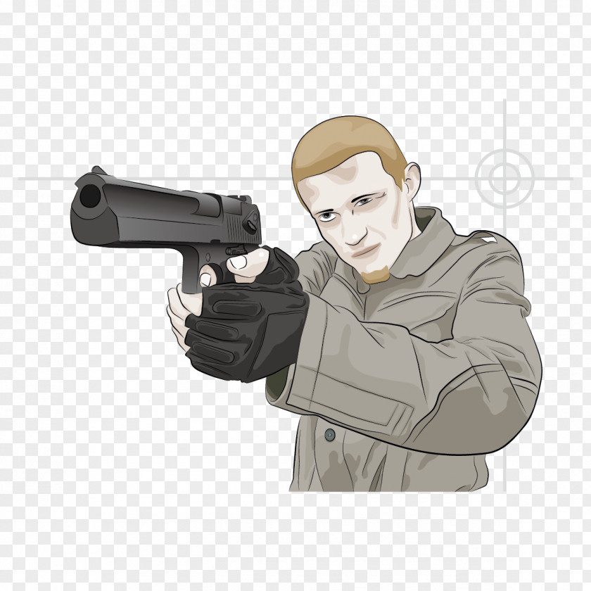Man With A Gun Shooting Sport Firearm Clip Art PNG