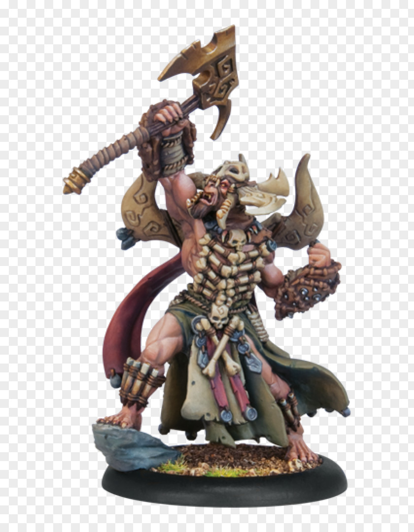 Skinwalkers Hordes Privateer Press Tribal Chief Denton Warlord PNG