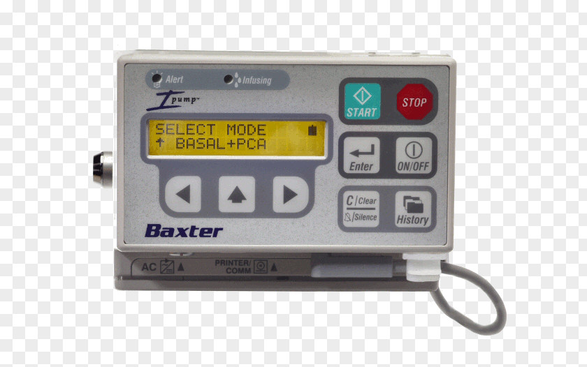 Syringe Infusion Pump Intravenous Therapy Baxter International Medical Equipment PNG
