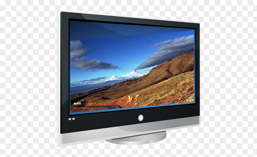 Android LCD Television Computer Monitors Set PNG