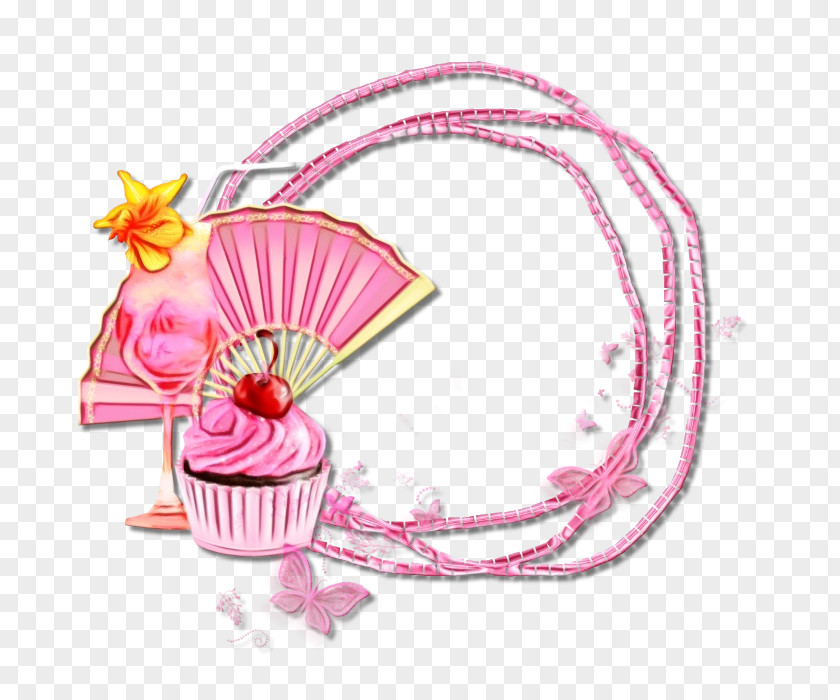 Baking Cup Pink Background PNG