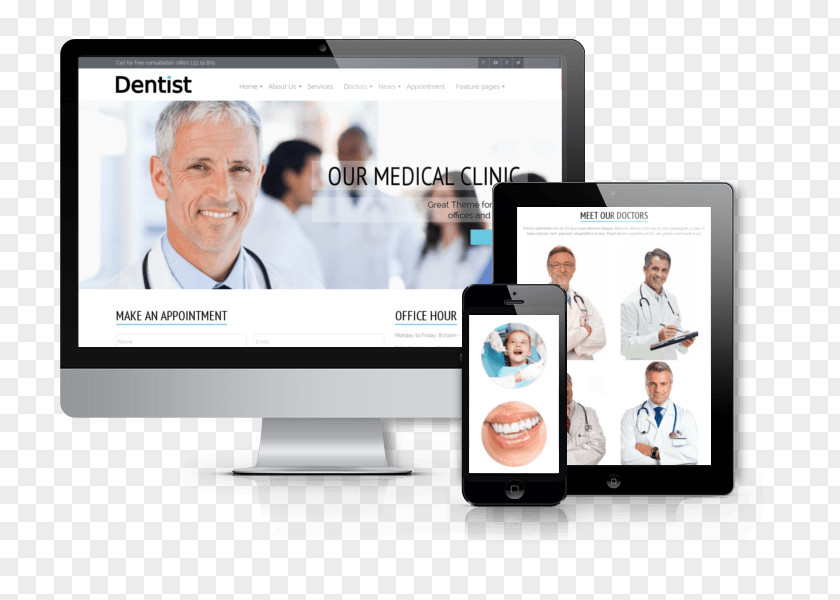 Dental Flyer Joomla! 3 Template Essentials WordPress VirtueMart Web System PNG