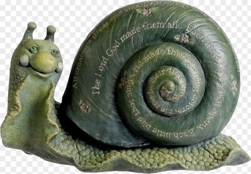 Snail Schnecken Terrestrial Animal Garden Figurine PNG