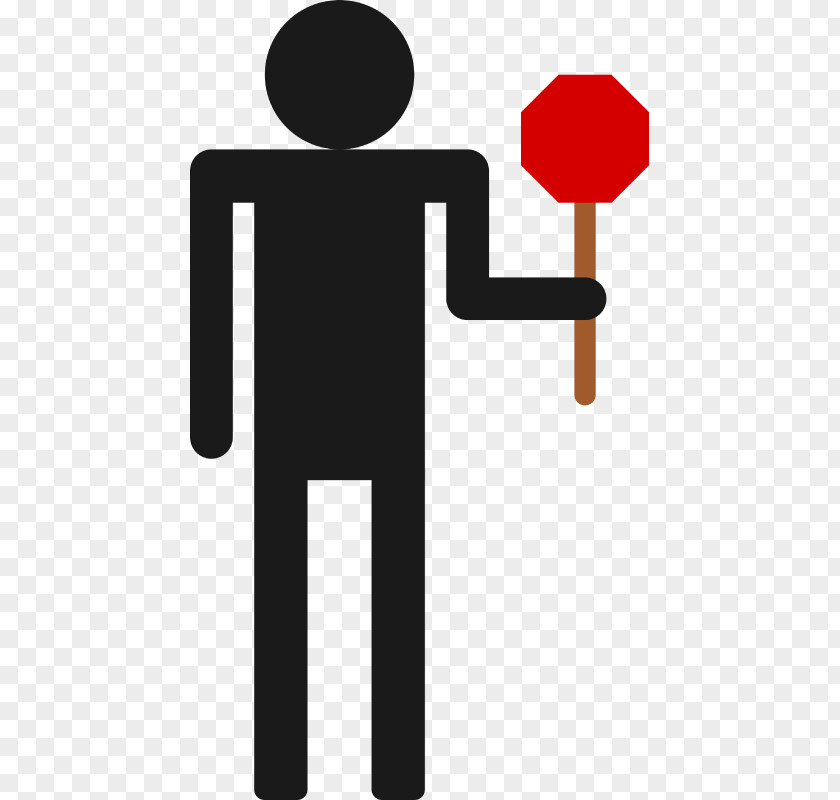 Stick Figure Stop Sign Web Storage Text PNG