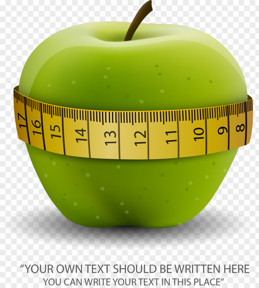 Vector Green Apple Pattern Tape Measure Units Of Measurement PNG