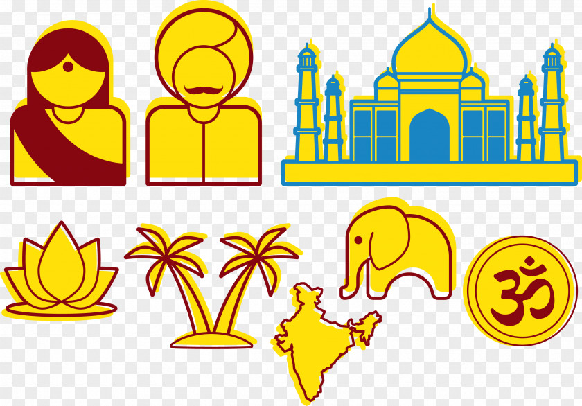 Vector Taj Mahal Mahal, India New7Wonders Of The World Clip Art PNG