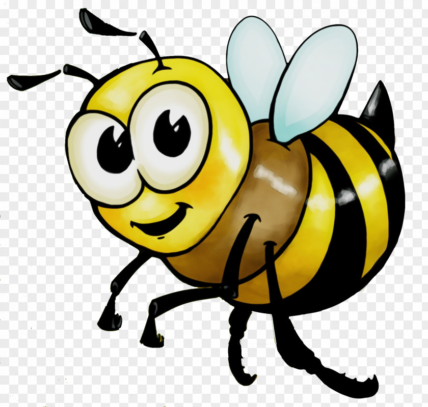 Wasp Smiley Bee Background PNG