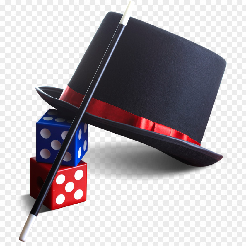 Black Hat Dice Magician Icon PNG