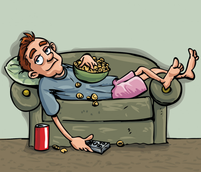 Old Couch Cartoon Relaxation Clip Art PNG