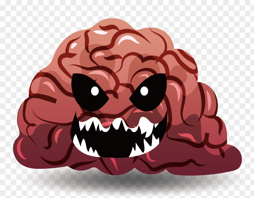 Scary Brain Skull Human Clip Art PNG