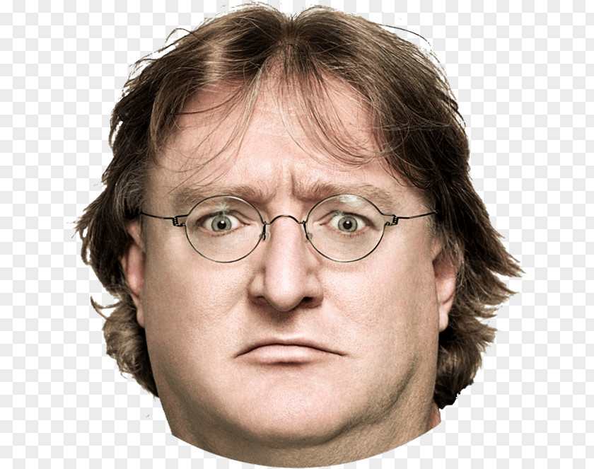 Gaben Serious Stare PNG Stare, Gabe Newell clipart PNG