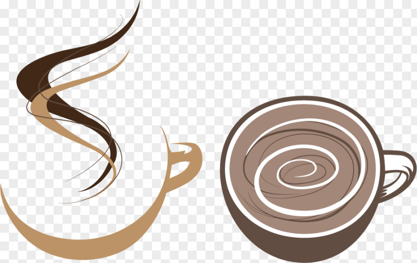 Flat Creative Coffee Cup Vector Cafe PNG