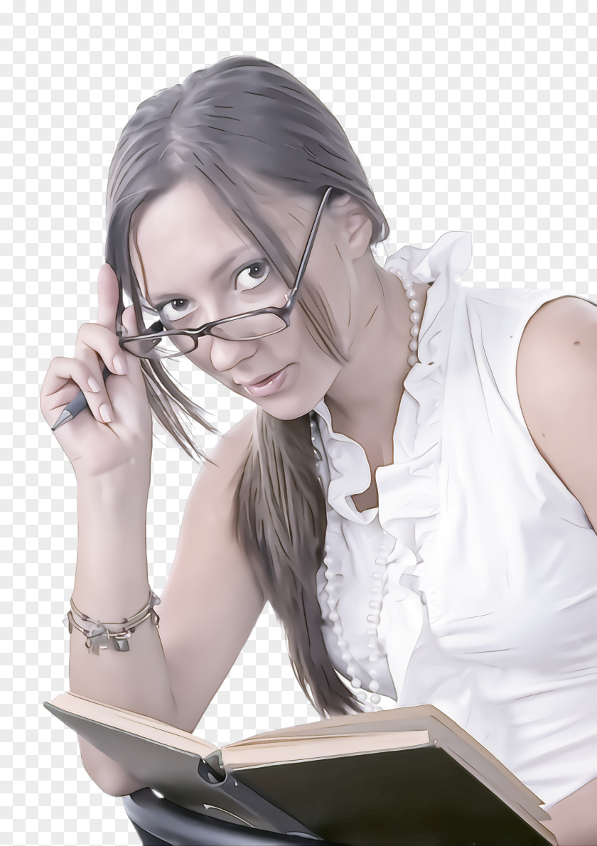 Gesture Whitecollar Worker Glasses PNG
