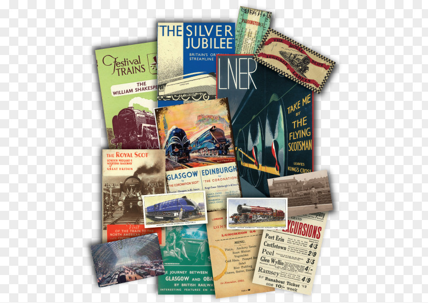 Travel Leaflets Train Rail Transport Steam Locomotive Engine PNG