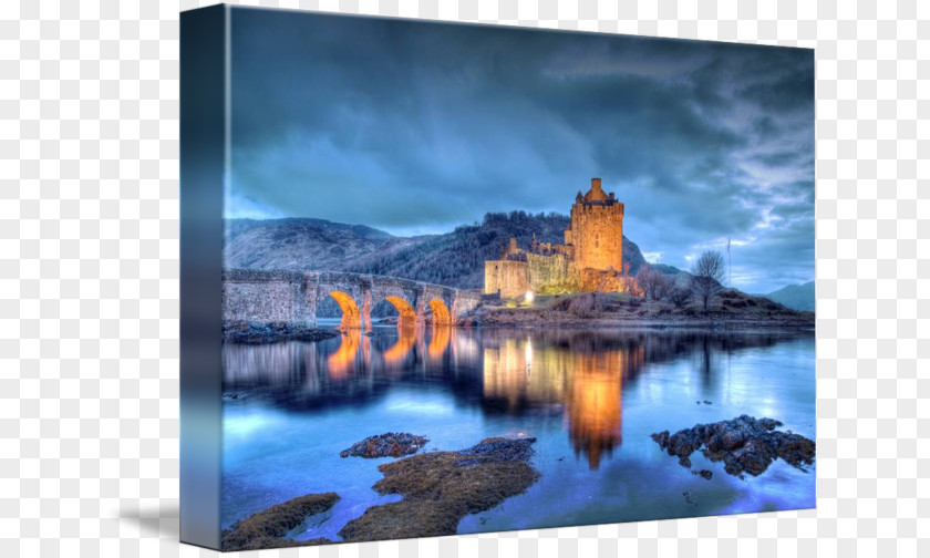 Eilean Donan Castle Scotland Painting Art PNG