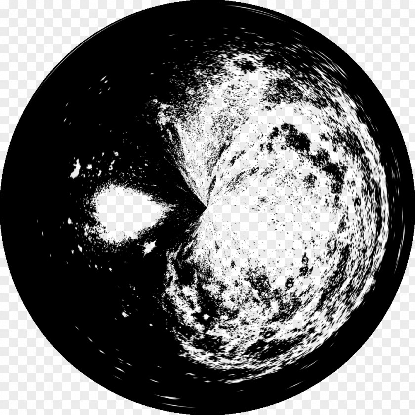 Grunge Circle Nebula Black And White PNG