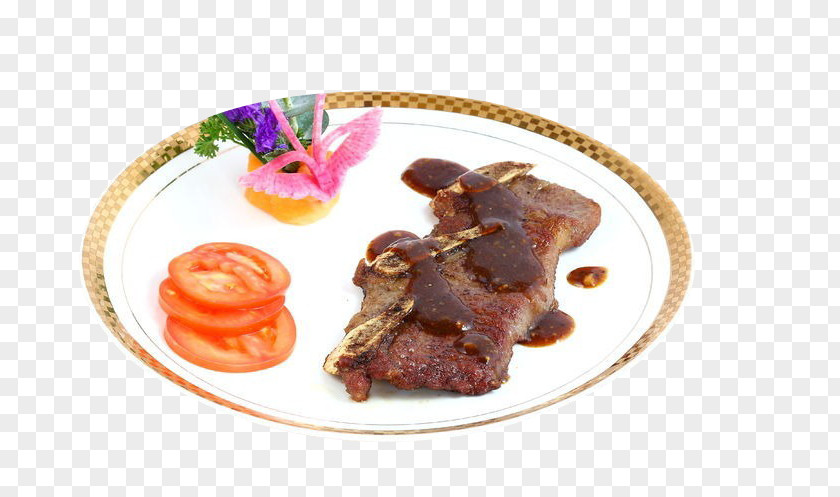 Snow Ribs Fried Black Pepper Sauce Short Steak Food PNG