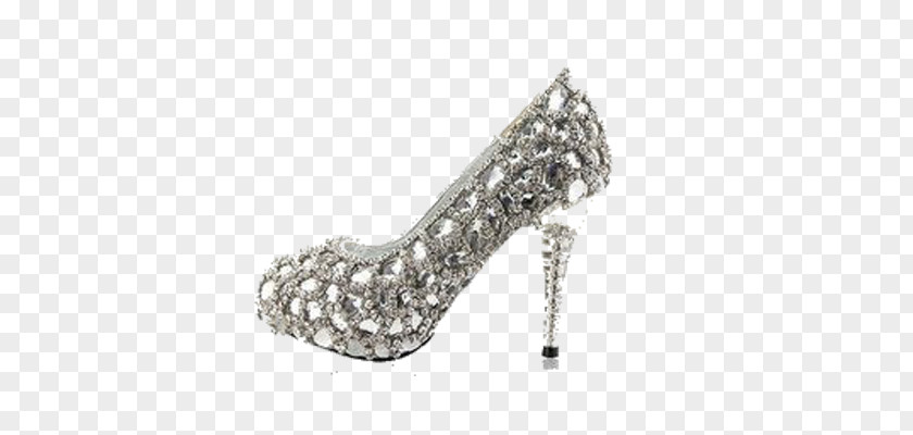 Successful Women Shoe High-heeled Footwear Diamond Rhinestone Bride PNG