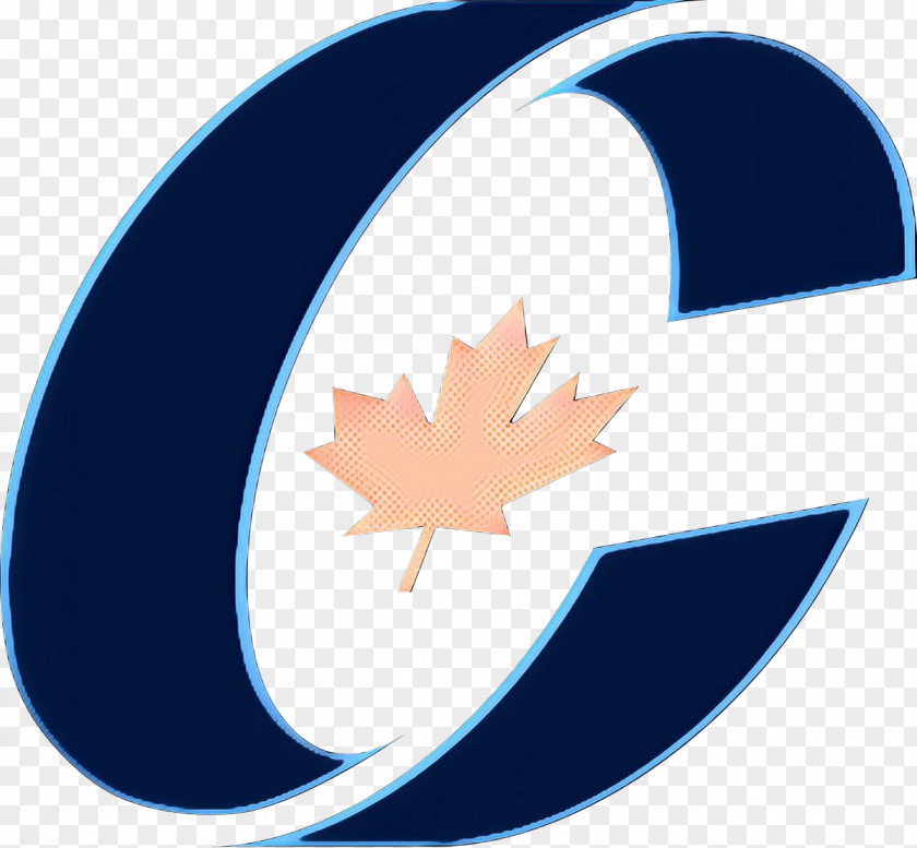 Electric Blue Logo Canada Leaf PNG