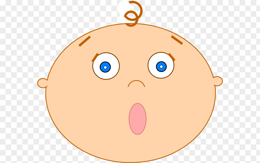 Frightened Smiley Infant Clip Art PNG