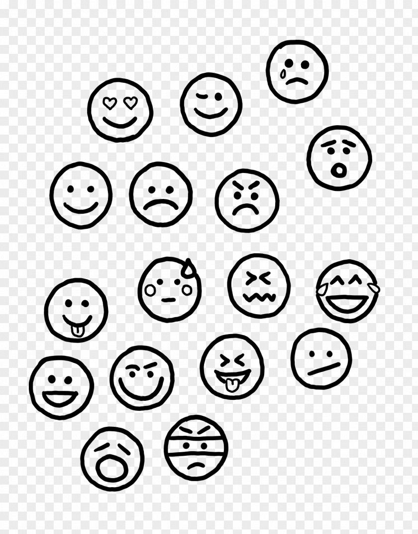 Line Emoticon Art Point Monochrome PNG