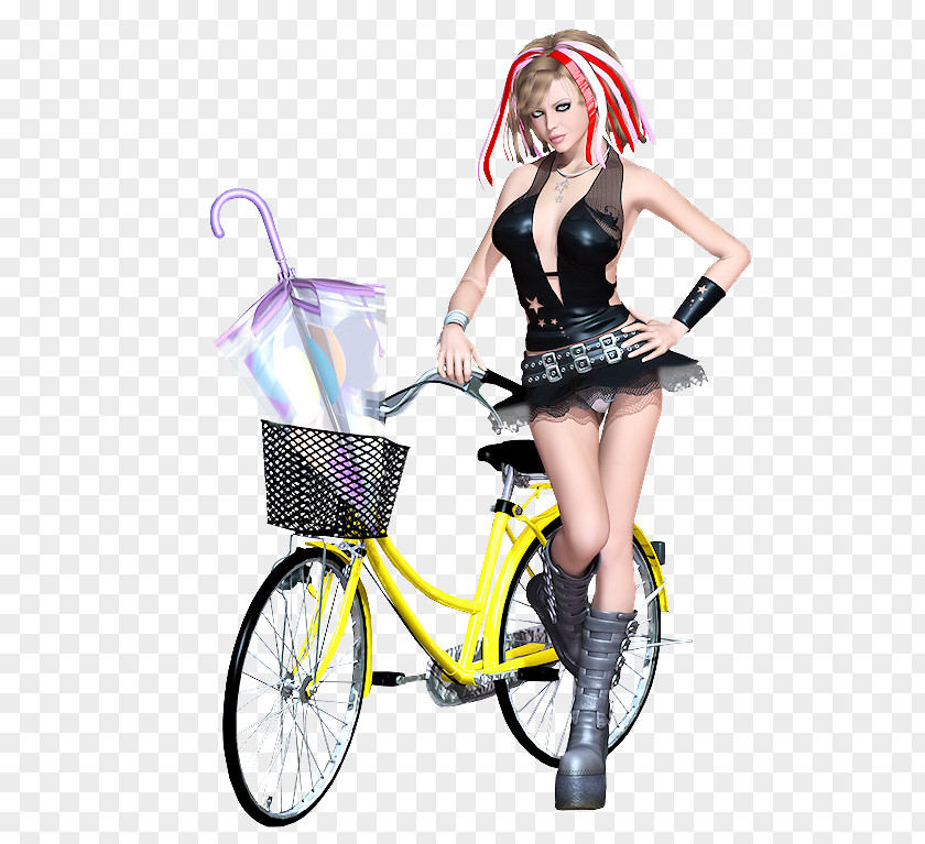 Bicycle Woman PNG