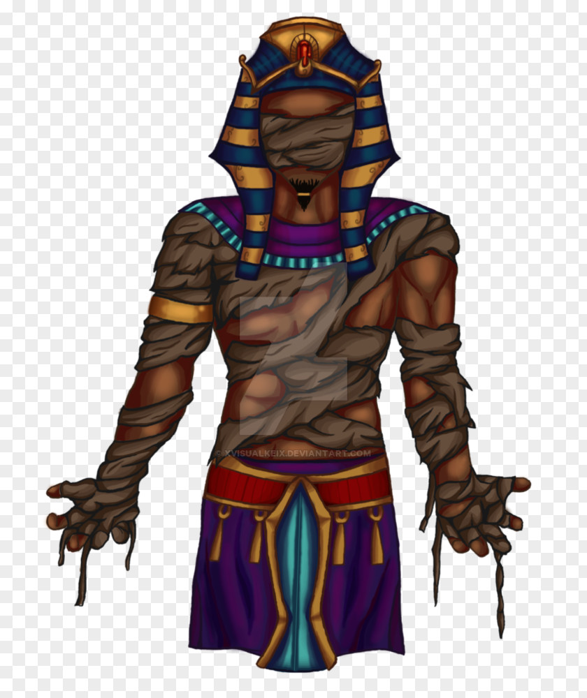 Pharaoh Tutankhamun's Mummy Drawing PNG