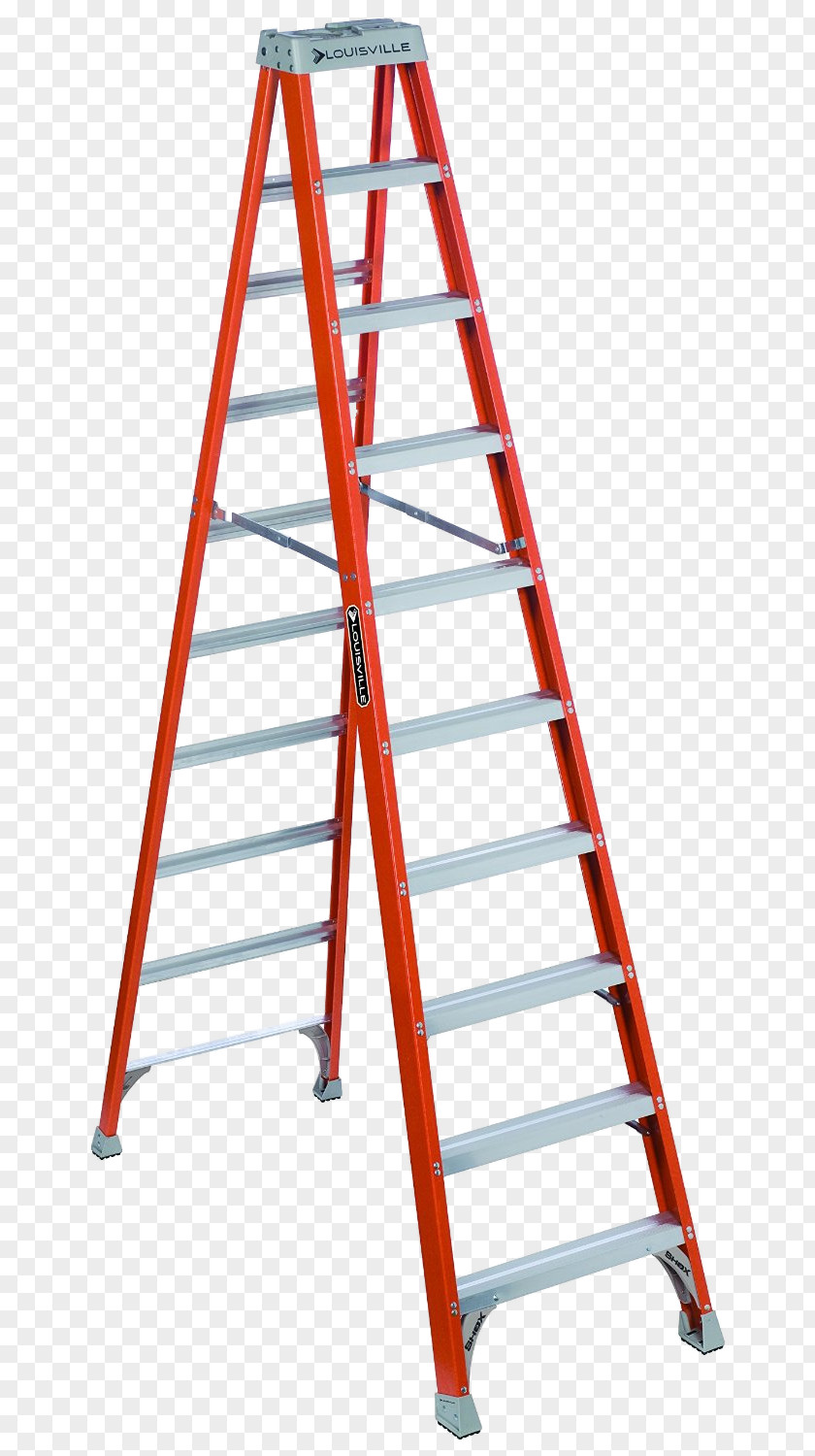 Step Louisville Ladder Fiberglass Aluminium Attic PNG