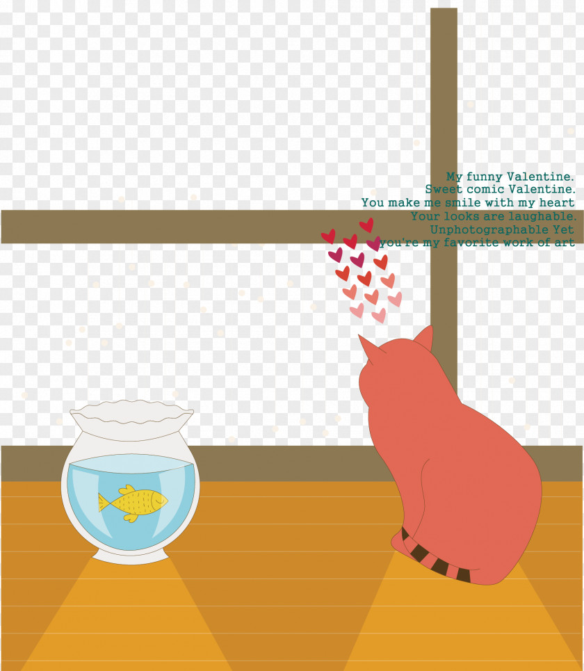 Cartoon Kittens Vector Cat Kitten Goldfish Illustration PNG