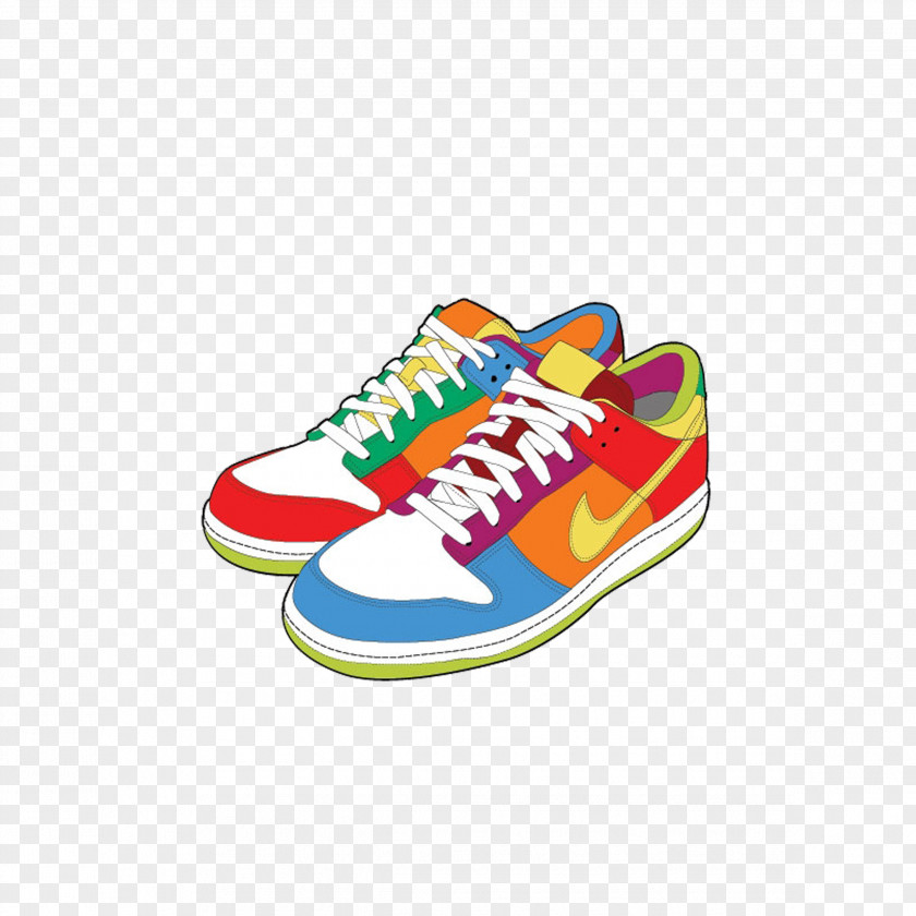 Color Trend NIKE Sneakers Shoe Nike Euclidean Vector PNG