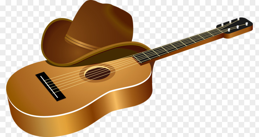 Violin And Cowboy Hat Acoustic Guitar Musical Instrument PNG