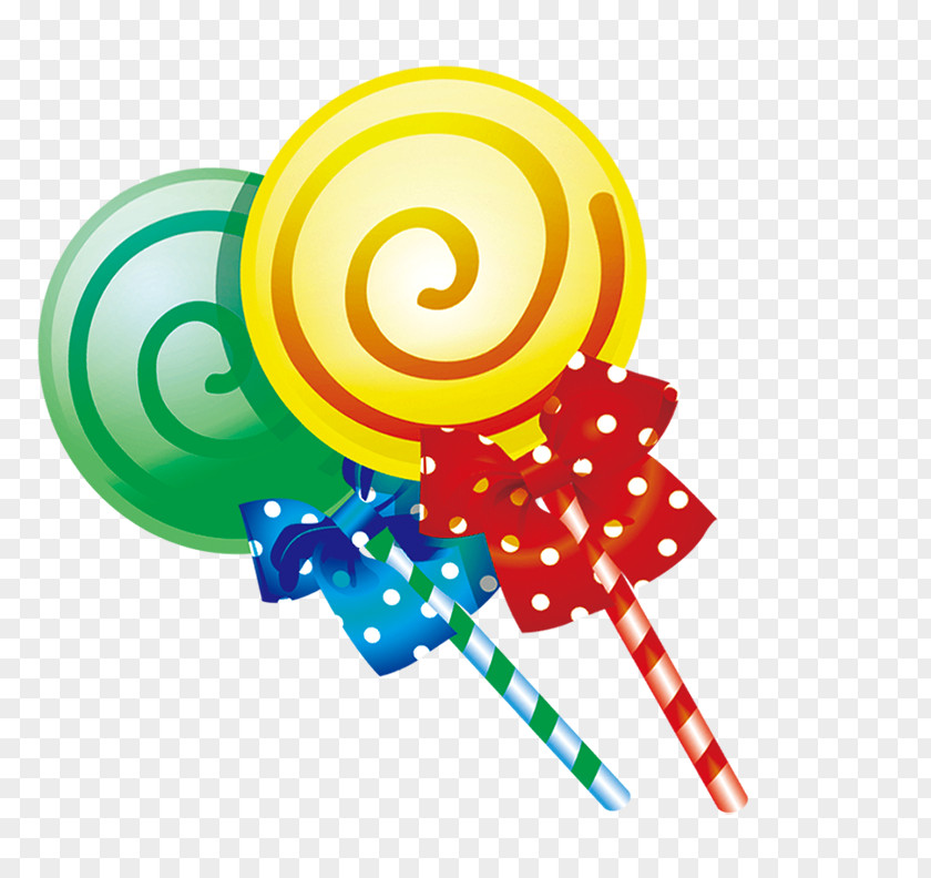 Yellow Cartoon Candy Decoration Pattern Lollipop Clip Art PNG