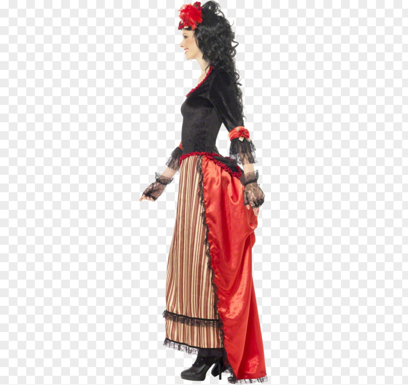 Dress American Frontier Robe Costume Western Saloon PNG