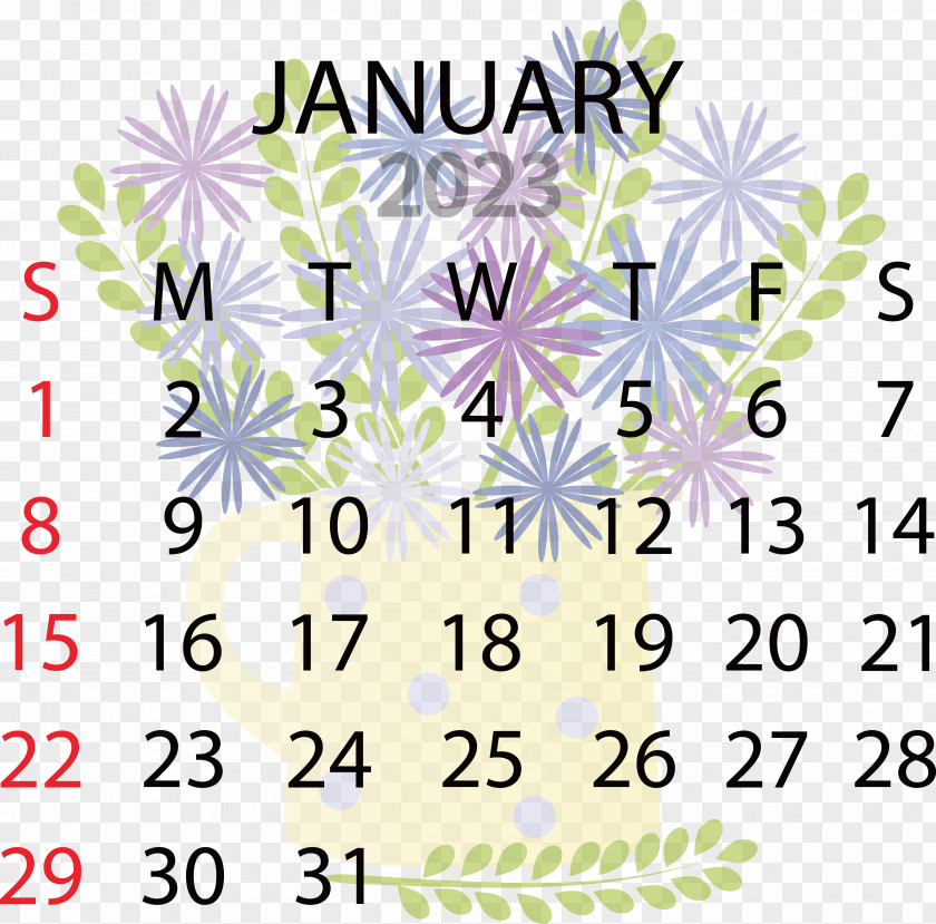 Calendar 2022 January PNG